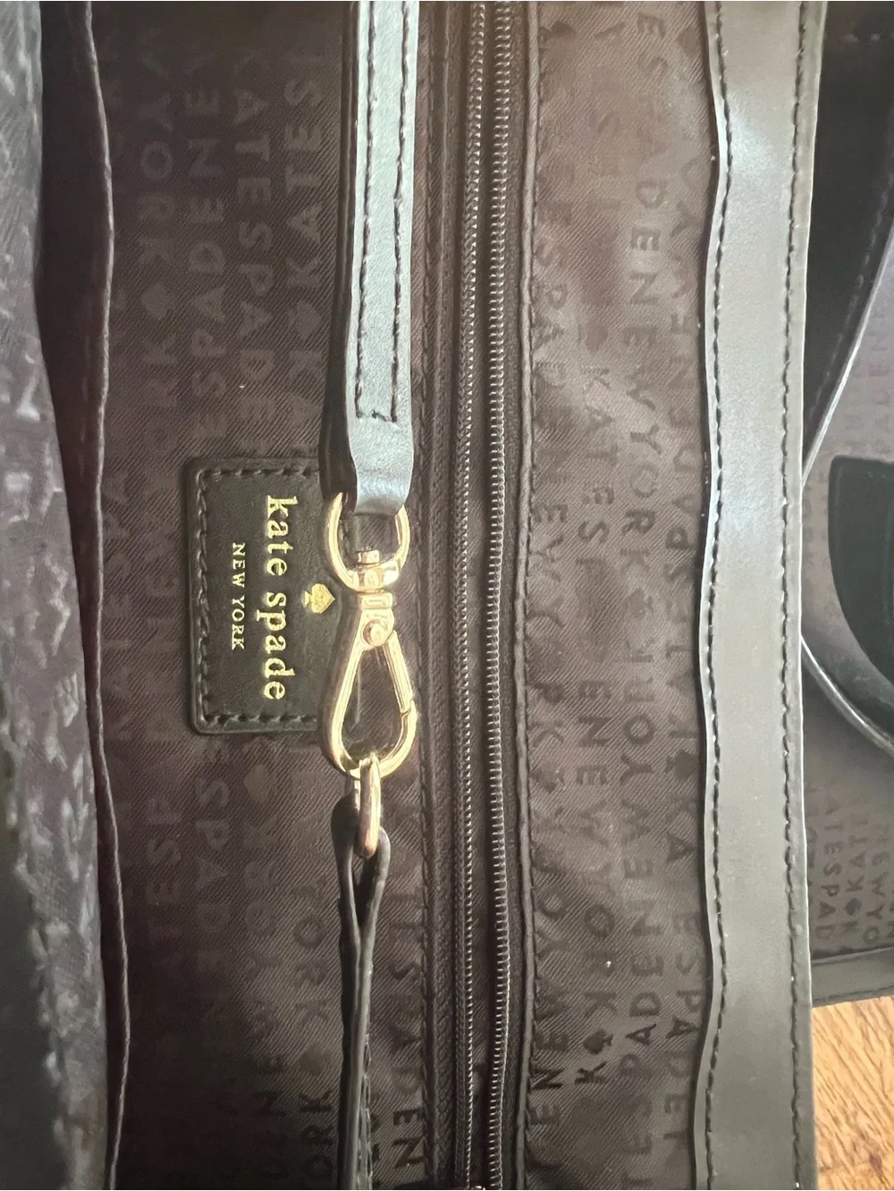 kate spade Cream, Navy and Gray Top-Handle Satchel